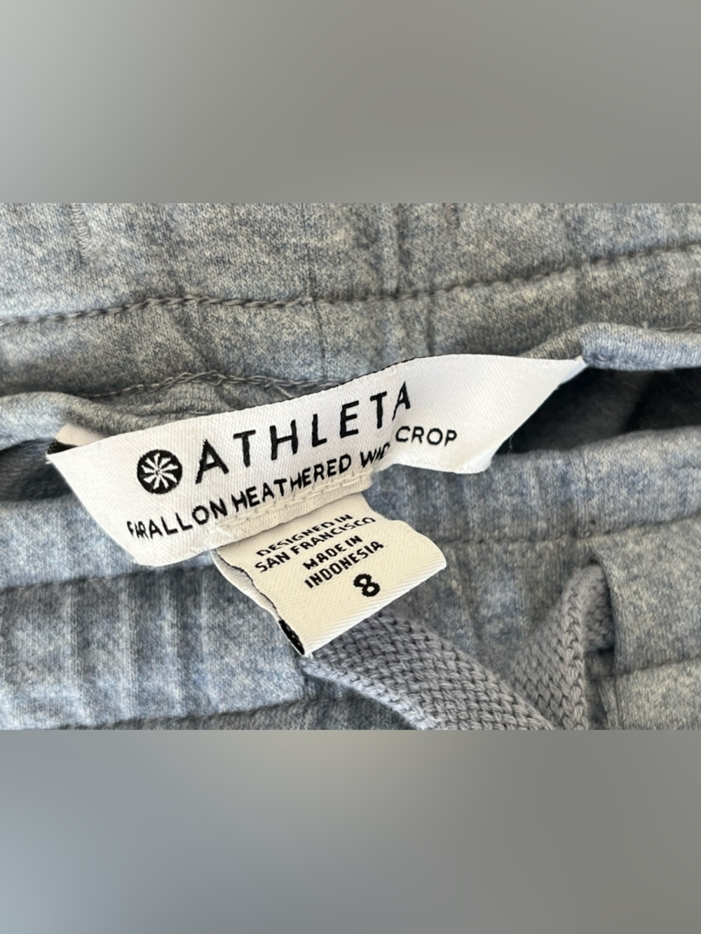 Athleta farallon heathered wide leg crop joggers 8 - Picture 7 of 10